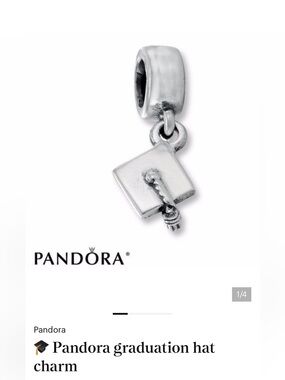 Pandora Silver Graduation Cap Dangle Charm